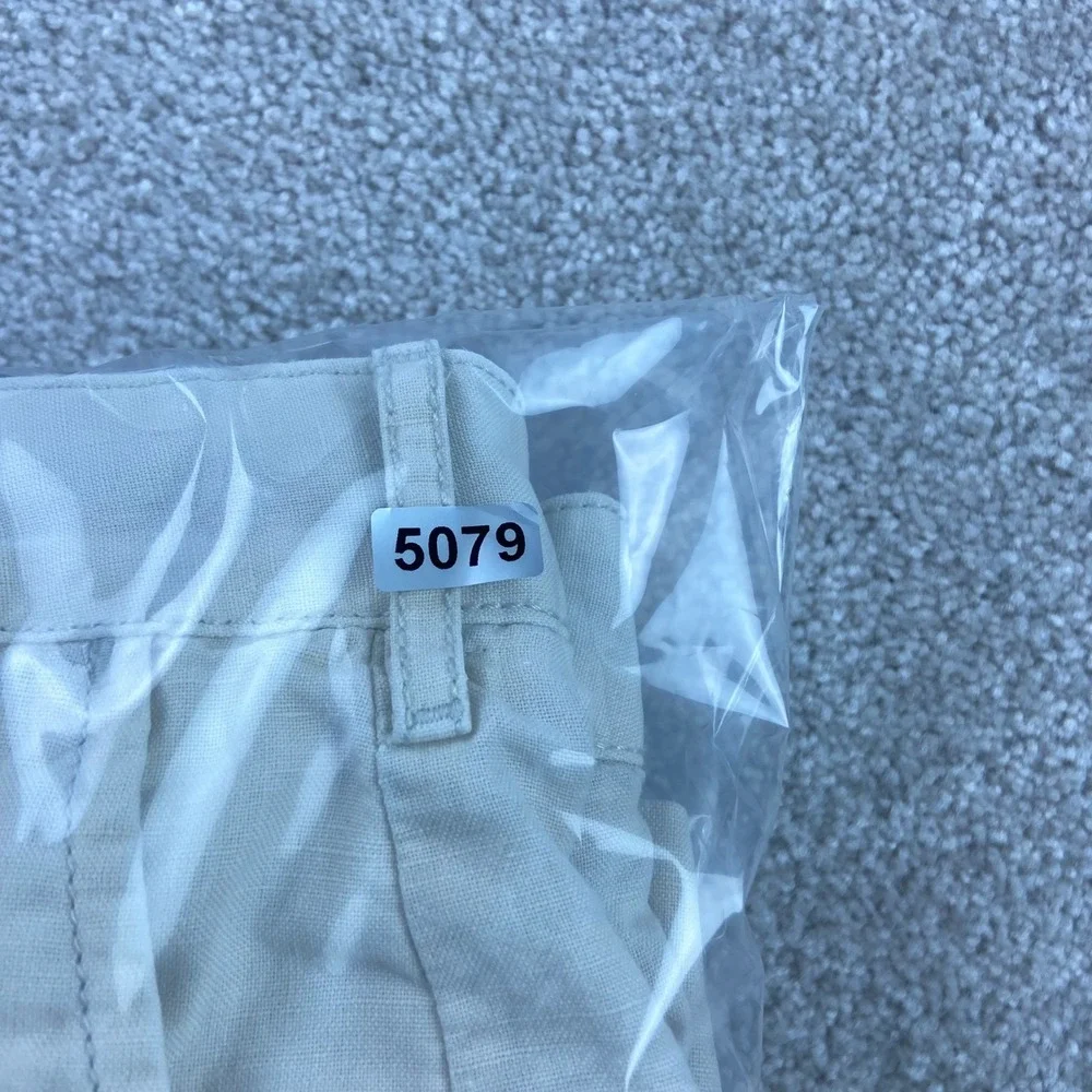 Faherty Shorts Mens 35(Fits 36) Beige Linen Blend Flat Front Casual Summer Beach